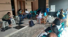 Suasana sosialisasi KSP Kopdit Pintu Air di Depok, Sabtu (15/7)