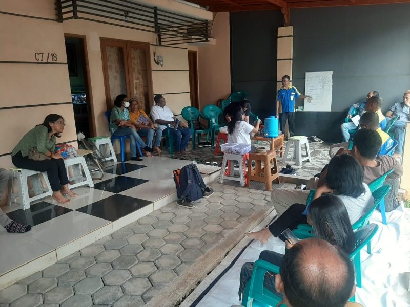 Suasana sosialisasi KSP Kopdit Pintu Air di Depok, Sabtu (15/7)