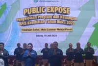 Suasana kegiatqn public expose BPJS Kesehatan, Selasa (18/7)