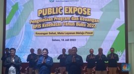 Suasana kegiatqn public expose BPJS Kesehatan, Selasa (18/7)