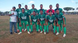 Skuad Persami Maumere saat berhadapan dengan Bintang Timur FC pada laga pembuka di Lapangan Paulina Haning-Bullu, Kamis (10/8)