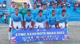 Skuad Persap Alor saat berhadapan dengan Persematim Manggarai Timur di Lapangan CN Dillak, Senin (21/8) pagi