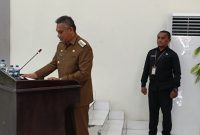Bupati Sikka Fransiskus Roberto Diogo menyampaikan Pidato Pengantar tentang KUAPPAS APBD 2024, Senin (4/9) 