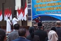 Suasana pelantikan Penjabat Bupati Sikka di Aula Eltari Kupang, Rabu (20/9)