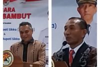 Kolase Mantan Bupati Sikka Fransiskus Roberto Diogo dan Penjabat Bupati Sikka Adrianus Firminus Parera