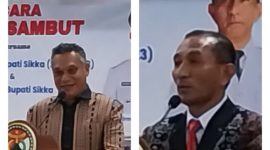 Kolase Mantan Bupati Sikka Fransiskus Roberto Diogo dan Penjabat Bupati Sikka Adrianus Firminus Parera