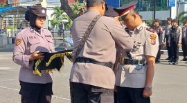 Serah terima jabatan Kasat Lantas Polres Sikka, Jumat (13/10)