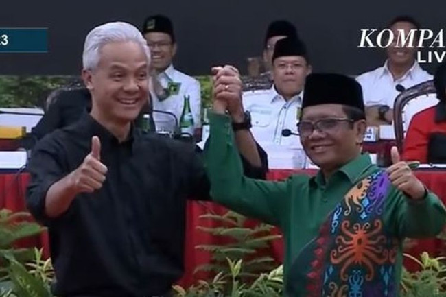 Capres dan Cawapres PDI-P Ganjar Pranowo dan Mahfud MD 