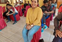 Claudya Noviaty Teku Wio, Ketua Terpilih Askab PSSI Nagekeo saat mengikuti KLB, Sabtu (21/10)