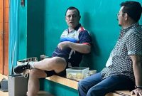 Pertemuan Ketua KPK Firli Bahuri dengan Mentan SYL di lapangan bulutangkis (foto: istimewa)