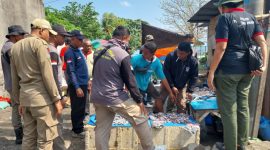 Petugas SatPol PP Sikka tertibkan PKL yang masih beraktifitas di eks Pasar Geliting