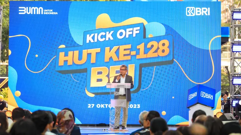 Direktur Utama BRI Sunarso saat Kick Off HUT ke-128