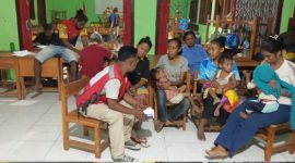 Suasana di salah satu lokasi pengungsian