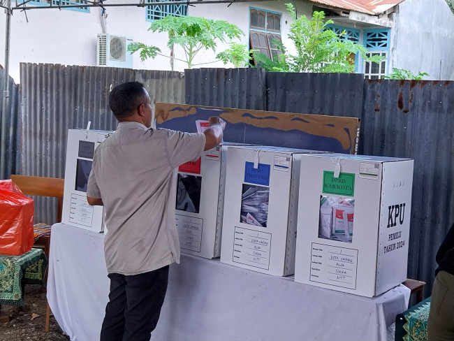 Suasana pemungutan suara pada 14 Pebruari 2024