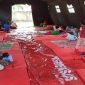 Suasana di tenda pengungsi beberapa waktu lalu