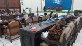 Suasana sidang paripurna Pidato Pengantar tentang LKPJ Tahun 2023, Selasa (19/3)