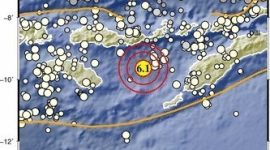Pusat gempa di Laut 104 kilometer Tenggara Ende NTT, Minggu (24/3)