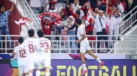 Euforia pemain Indonesia usai menang adu pinalti atas Korea Selatan di Piala Asia 
2024, Jumat (26/4) dinihari WIB