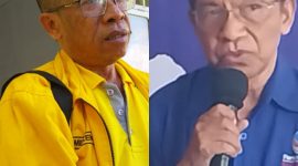 Kolase Sekretaris Partai Golkar Nafarete Situmekeng dan Ketua Partai Nasdem Romanus Woga