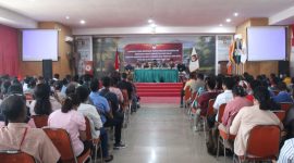 Seremoni pembukaan Pengukuhan Sekretariat PPK-PPS di Aula Auditorium Unipa Maumere, Sabtu (22/6)