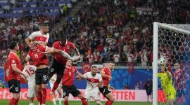 Merih Demiral mencetak gol kedua dalam laga Austria versus Turki