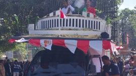 Istana Garuda Berjalan, kreatifitas SMAS John Paul 2 Maumere pada karnaval tingkat SMP dan SMA, Selasa (20/8)
