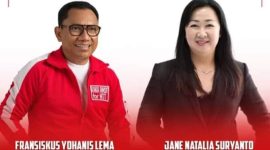 Pasangan CLon Gubernur dan Wakil Gubernur NTT Ansy Lema dan Jane Natalia Suryanto