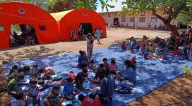 Situasi di lokasi pengungsian L-PUT Waigete, Rabu (13/11)