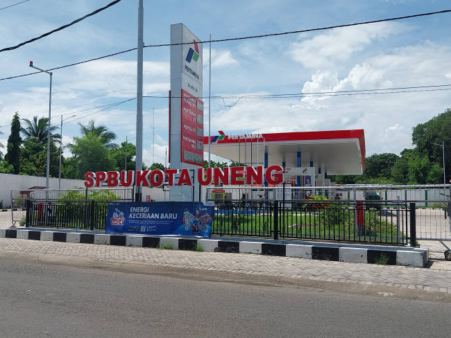 SPBU Kota Uneng di Jalan Don Juang