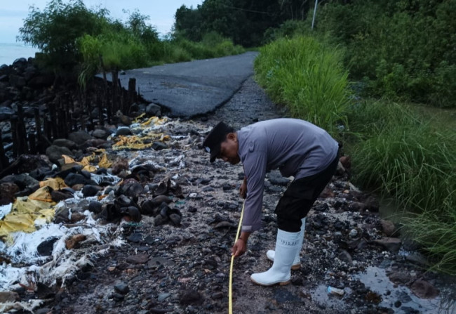 Abrasi di jalur pantai utara Kabupaten Sikka di Desa Wailamung