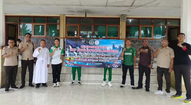 Pelepasan duta renang SMPK Frater Maumere ke Thailand, Sabtu (1/2)