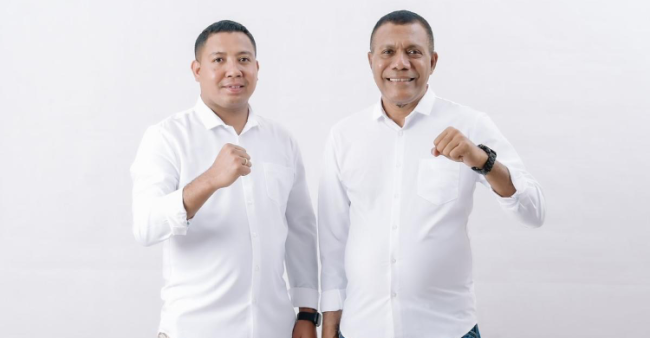 Pasangan Bupati dan Wakil Bupati Sikka Terpilih Juventus Yoris Prima Kago dan Simon Subandi Supriadi