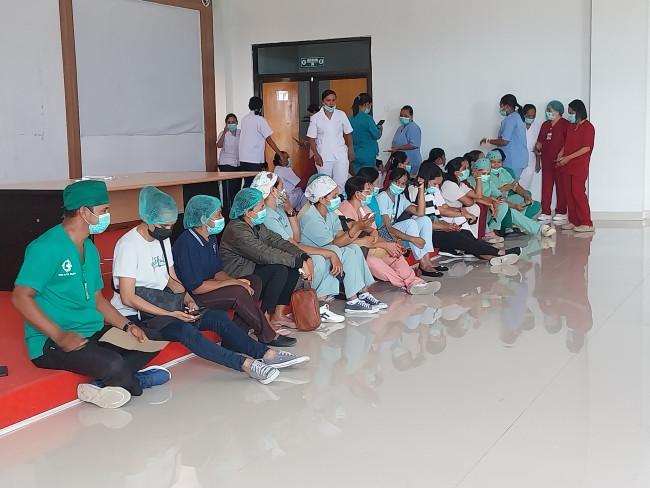 Para tenaga kesehatan mempertanyakan Jasa Covid 2020, Selasa (18/3)