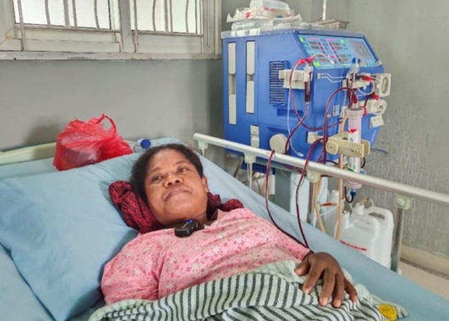 Magdalena Fenta menjalani cuci darah dengan biaya ditaabggung BPJS Kesehatan melalui Program JKN