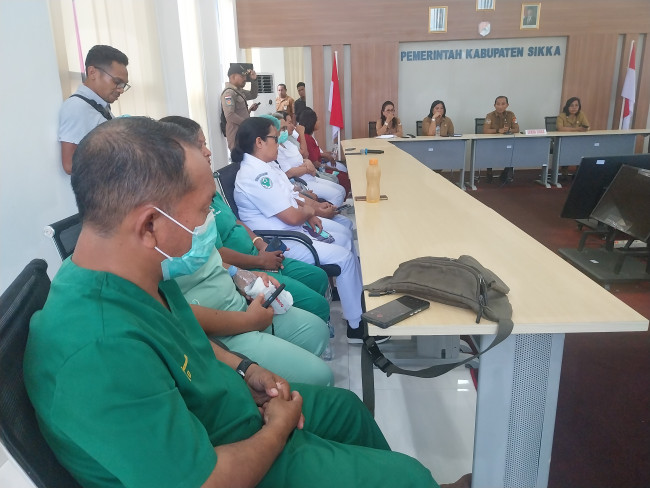Aksi para tenaga kesehatan pada Maret 2025 lalu menuntut pembayaran Jasa Covid 2020