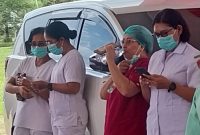 Sejumlah tenaga kesehatan di RSUD TC Hillers Maumere terlibat aksi menuntut pembagian Jasa Covid 2020 beberapa waktu lalu