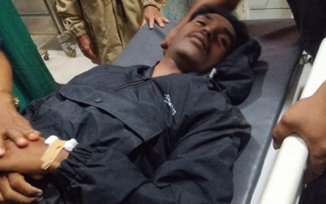 YS, korban tindak pidana penganiayaan di Pasar Tingkat Maumere, Kamis (26/6)