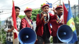 Aksi demonstrasi PMKRI Maumere beberapa waktu lalu