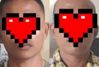 Kolase tersangka kasus dugaan tindak pidana penipuan perhiasan emas palsu