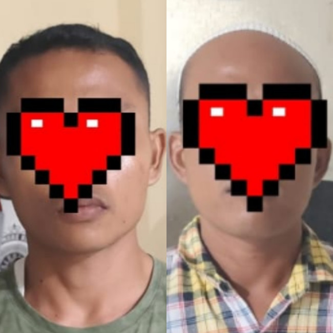 Kolase tersangka kasus dugaan tindak pidana penipuan perhiasan emas palsu