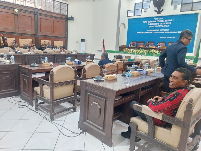 Ruang sidang paripurna tidak kuorum, Jumat (12/9)