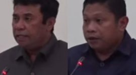 Kolase Ketua Fraksi Partai Golkar Antonius Hendrikus Rebu dan Sekretaris Fraksi Partai Demokrat Lenardus Winarto