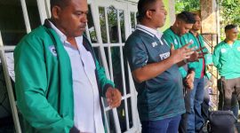 Bupati Sikka Juventus Prima Yoris Kago saat menyambangi basecamp Persami Maumere di Jalan Perwira Ende