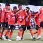 Euforia pemain PSN Ngada menyambut gol pertama saat melawan PS Kota Kupang, Senin (10/11)