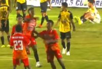 Euforia pemain BMU Alor Pantar usai gol kedua ke gawang Sergio FC, Rabu (12/11)