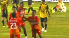 Euforia pemain BMU Alor Pantar usai gol kedua ke gawang Sergio FC, Rabu (12/11)