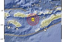 Episentrum gempa di Kabupaten Sikka, Rabu (14/1)