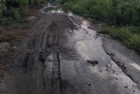 Kondisi ruas jalan Ndete-Tanah Merah di Magelanda Kabupaten Sikka