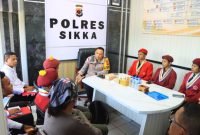 PMKRI Maumere saat audiensi dengan Kapolres Sikka