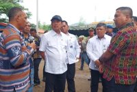 Menteri Kelautan dan Perikanan Sakti Wahyu Trenggono berada di Kampung Nelayan Wuring, Kamis (26/2) 